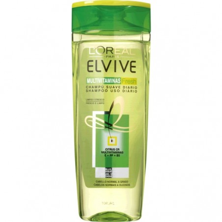 Elvive Multivitaminas Fresh Champô Cabelos Normais a Oleosos 400ml