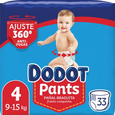 Fraldas Cueca Pants Dodot T4 9-15kg 33 Un