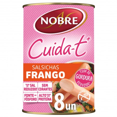 Salsichas Frango Nobre Cuida-T+ Lata 8 un