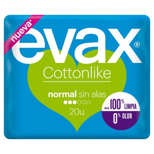 Pensos Higiénicos Cottonlike Normal Evax 20 Un