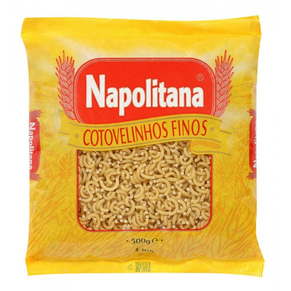 NAPOLITANA MASSA COTOVELINHOS FINOS 500GR