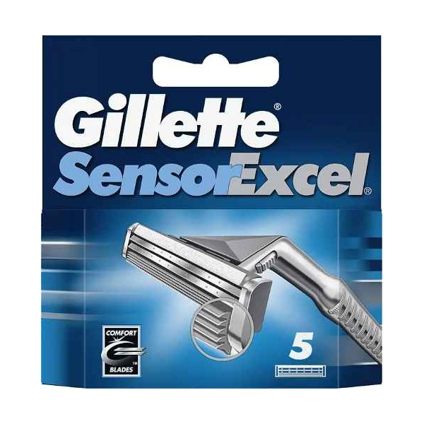 Lâmina de Barbear GILLETTE Sensor Excel (5 unidades)