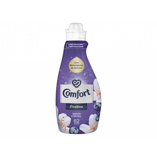 amaciador concentrado comfort creations jasmim e mirtilo 62 doses