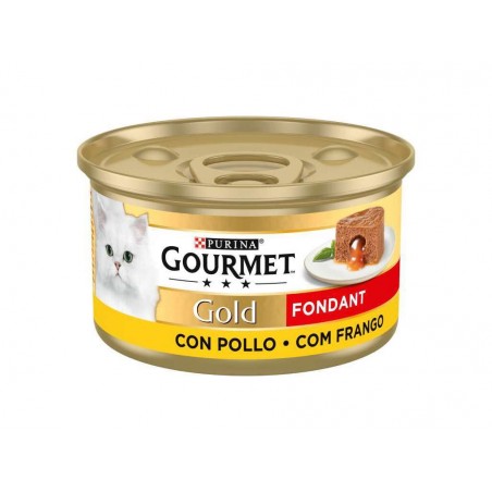 Comida Húmida Para Gato Gourmet Gold Fondant Com Frango 85g