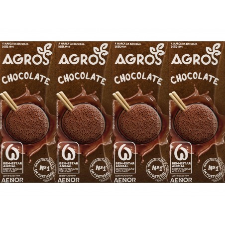 Leite Agros Com Chocolate 4x200ml