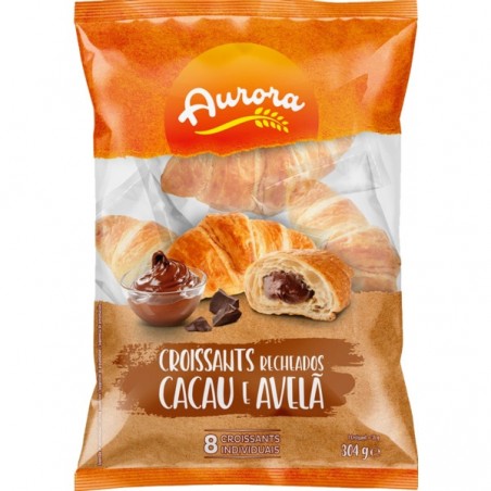 AURORA CROISSANTES RECH. CACAU E AVELA 304G