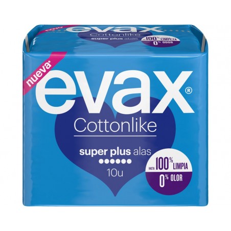 Pensos Higiénicos Cottonlike Super Plus Com Abas Evax 10 Un