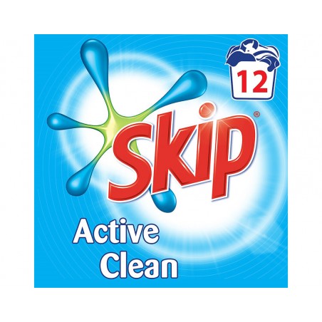 Detergente Skip Máquina Roupa Pó Active Clean 12 Doses