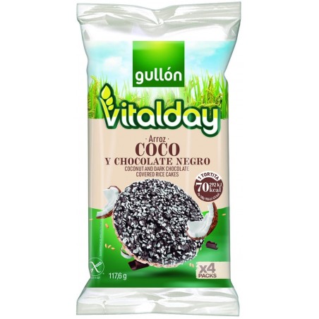 Tortitas Gullon Vitalday Arroz Chocolate Côco 117.6g