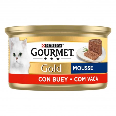 Comida Húmida para Gato Adulto Mousse Vaca Purina Gourmet Gold emb. 85 gr