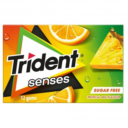 Pastilhas Trident Elásticas Senses Tropical 23g